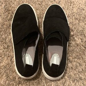 Black Velcro flats